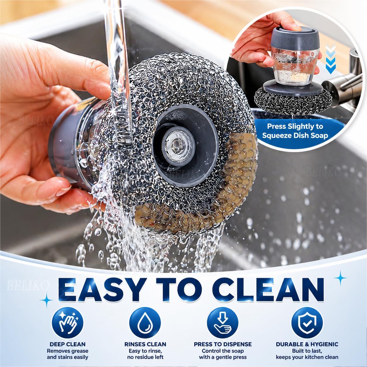 2 in 1 Soap Dispensing Palm Brush