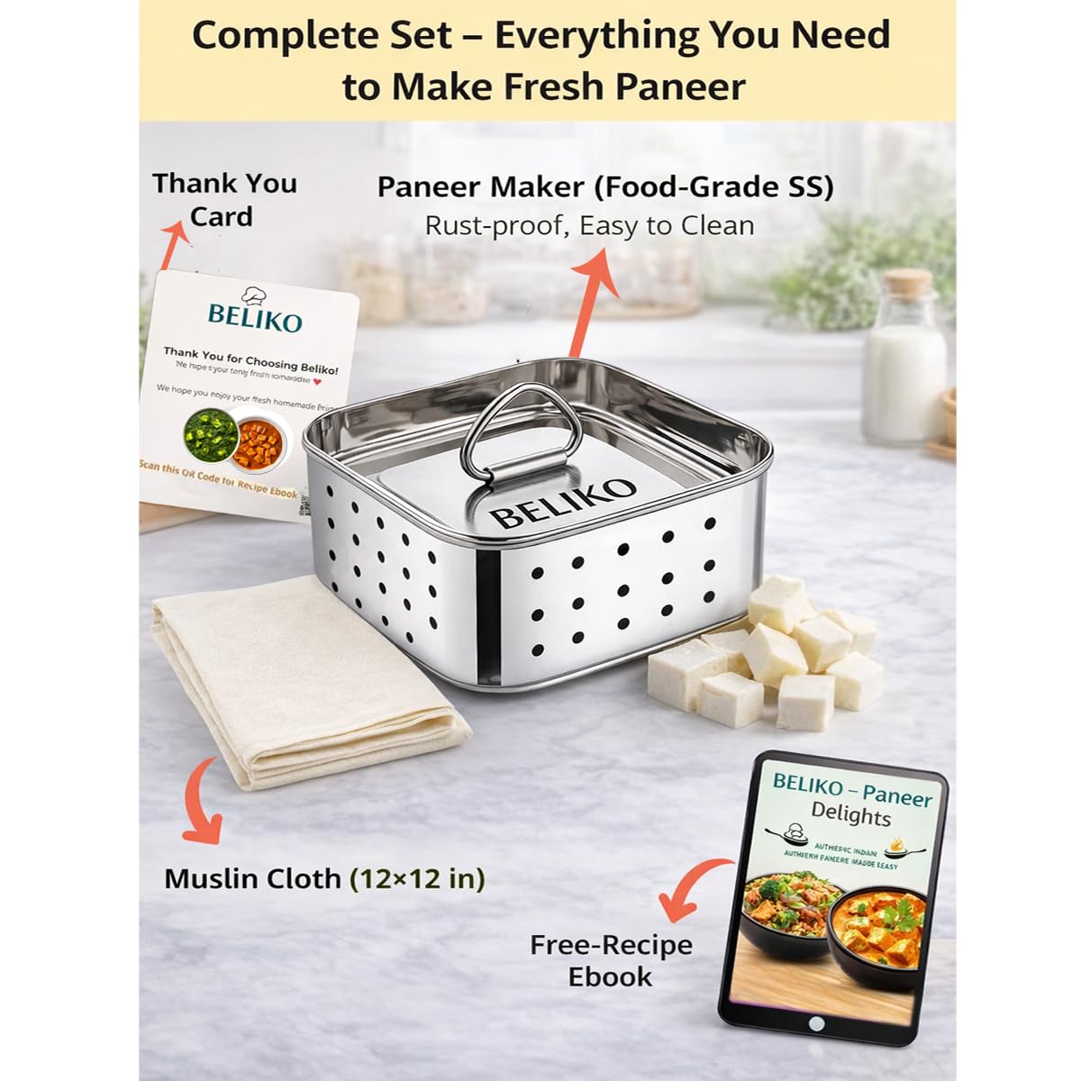 Stainless Steel Paneer Maker Mould