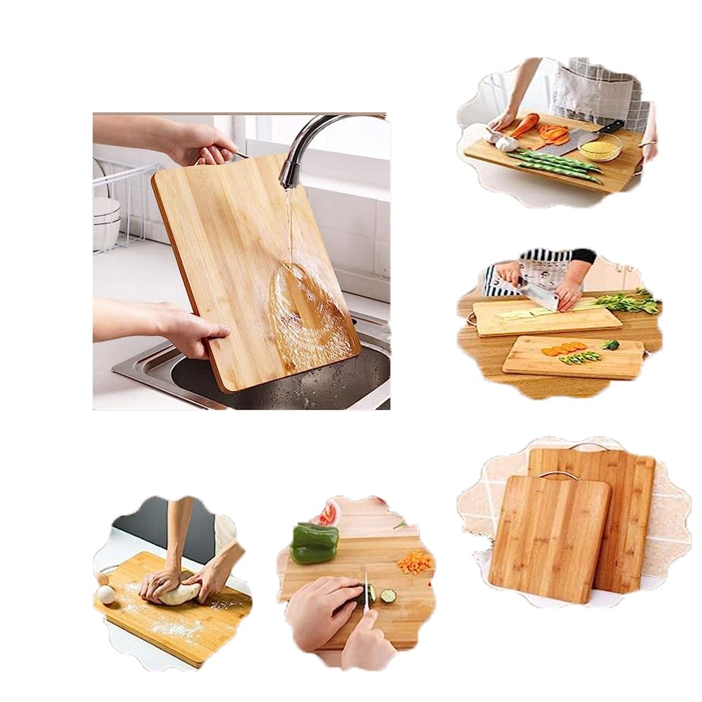 Wooden Chopping Board for Kitchen - Vegetable, Fruits & Cheese Cutting Board for Kitchen Accessories - Non Slip Chopping Board Wooden - Wooden Cutting Board