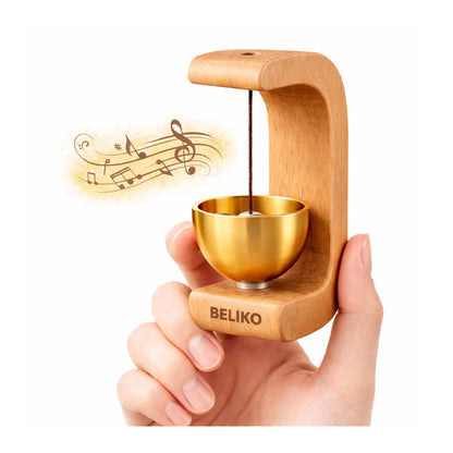Beliko Magnetic Wooden Door Chime with Brass Bell