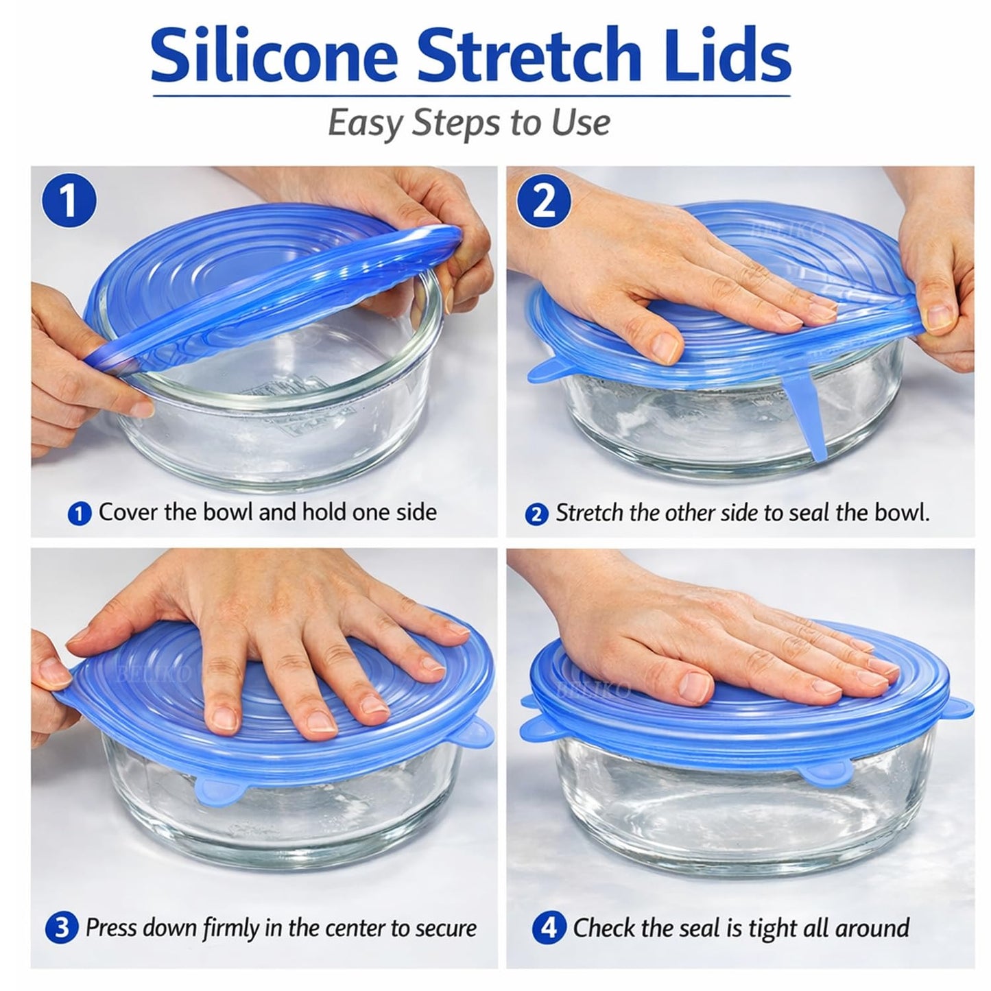 Multi Size Reusable Silicone Food Storage Lids