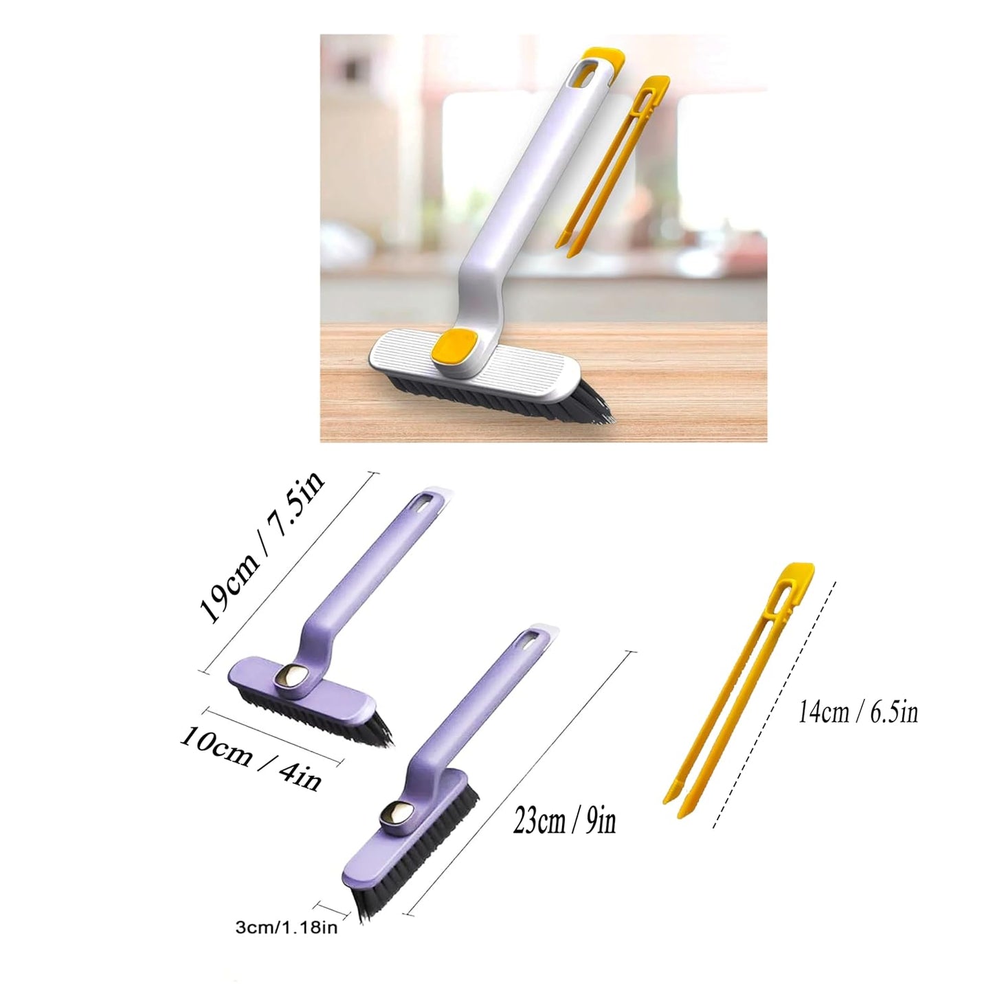 360° Rotating Bathroom Cleaning Brush