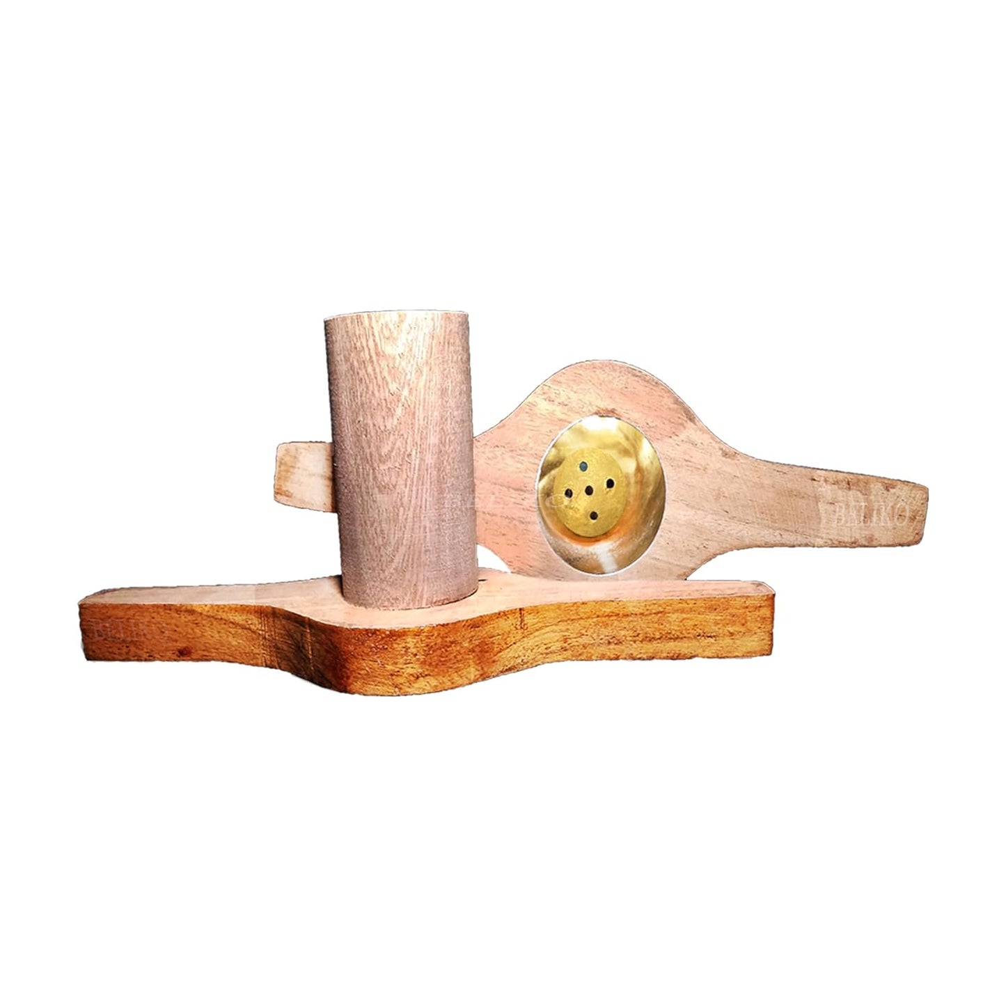 Handmade Wooden Kitchen Press - Murukku Maker With Aluminium Cladding Cup Inside - Chakli Maker With Brass Bottom Sheet and 5 Holes