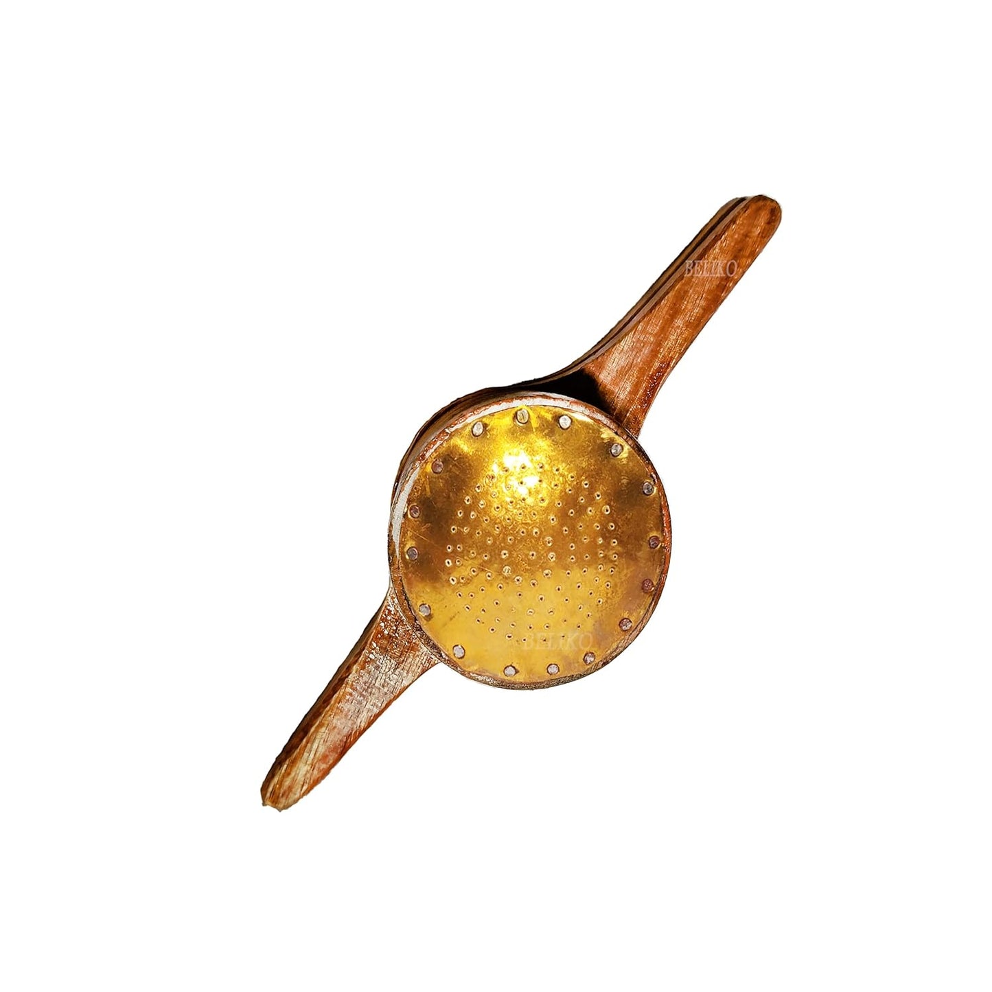 Handmade Wooden Idiyappam Maker Kitchen Press Tool - Hand Press Maker - Sev Sancha Maker with Brass Bottom Sheet (Pack of 1)