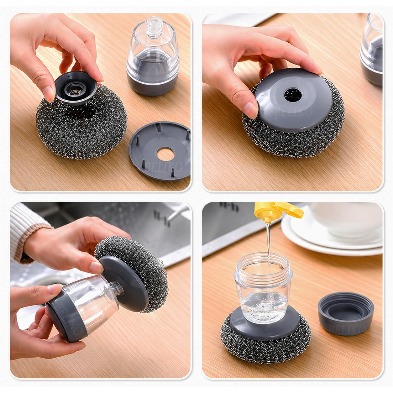 2 in 1 Soap Dispensing Palm Brush