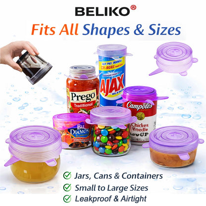 Multi Size Reusable Silicone Food Storage Lids