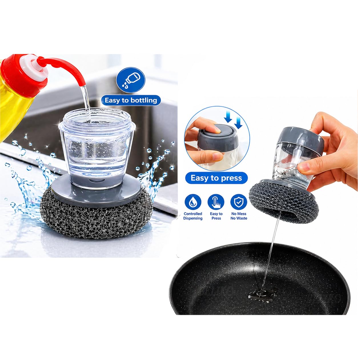 2 in 1 Soap Dispensing Palm Brush