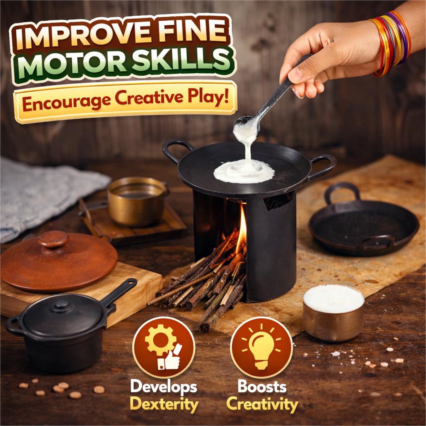 Iron Miniature Kitchen Set for Kids