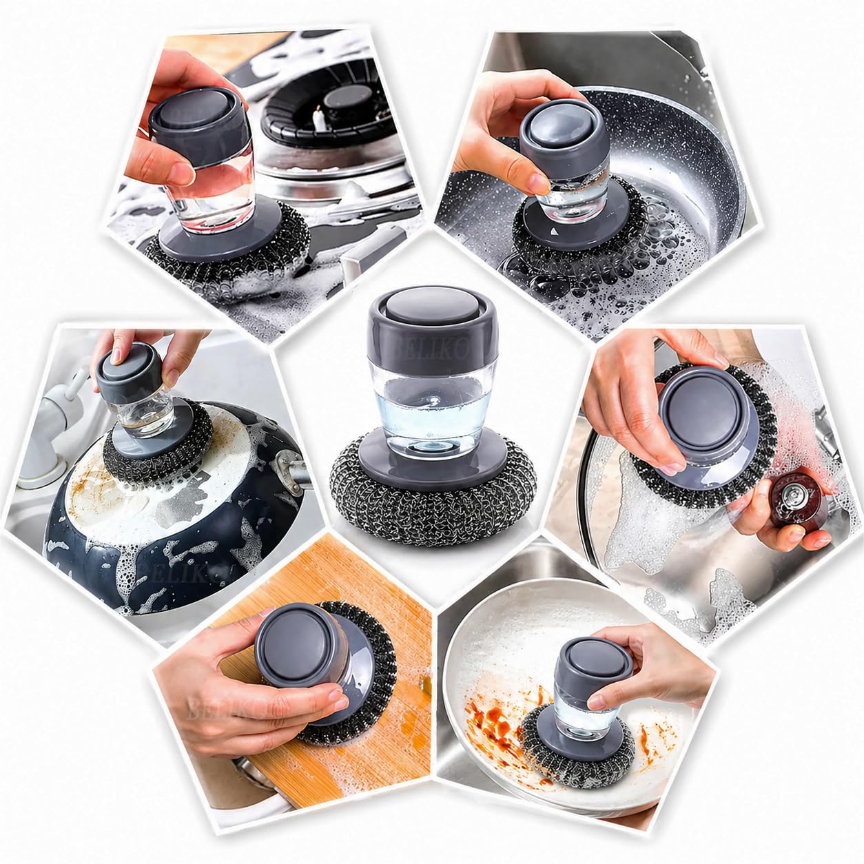 2 in 1 Soap Dispensing Palm Brush
