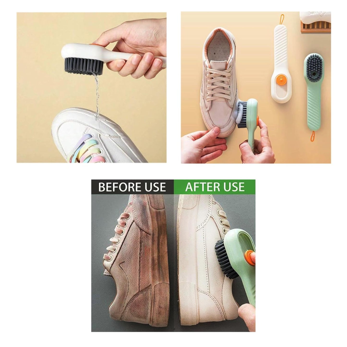 Multifunctional Liquid Shoe Cleaning Brush with Soap Dispenser