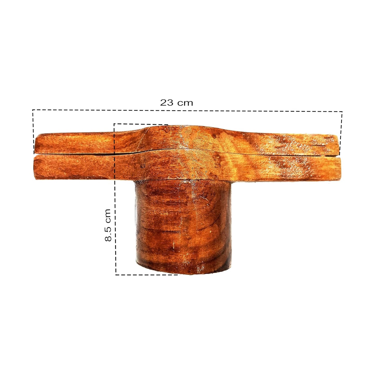 Handmade Wooden Idiyappam Maker Kitchen Press Tool - Hand Press Maker - Sev Sancha Maker with Brass Bottom Sheet (Pack of 1)