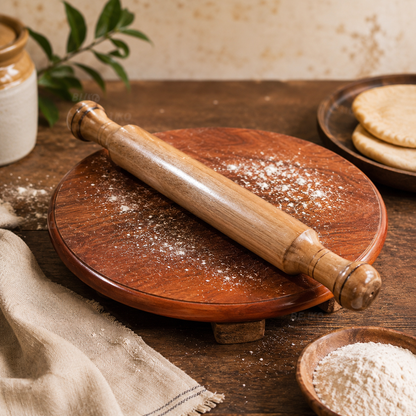 10 Inch Wooden Chapati Rolling Board for Home & Kitchen
